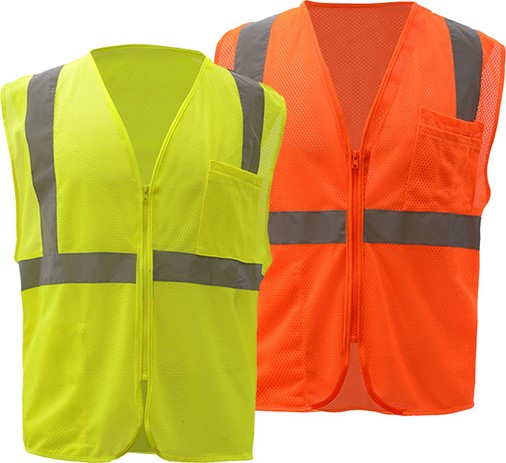 Standard Class 2 Mesh Zipper Safety Vest-GSS 1001/1002