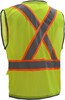 GSS Safety Hype-Lite Class 2 Safety Vest w/Reflective Piping-X Back 1601/1602 View 3